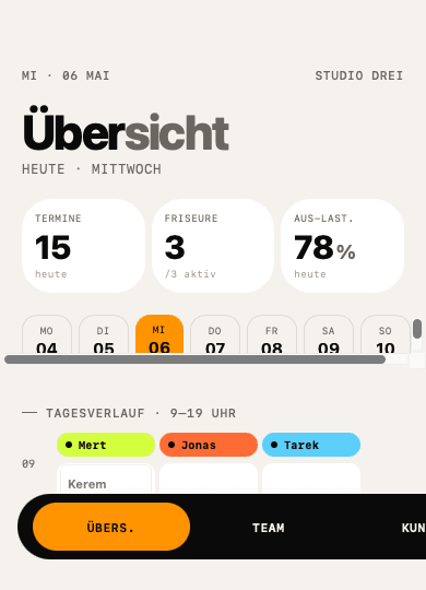 Admin Übersicht
